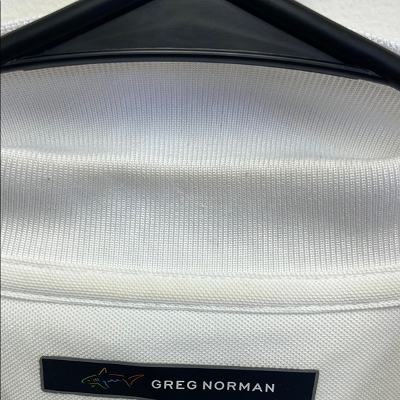 Greg Norman Collection White Polo Shirt with Classic Collar - Picture 5 of 7